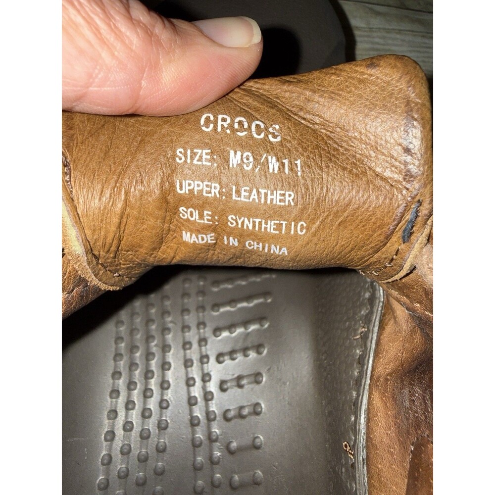 Mens Croc Water Shoes W/Leather Upper Size 9 In Excellent Shape Ready For Action - Picture 9 of 9